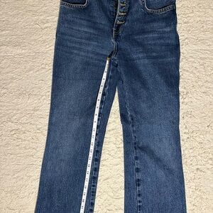 Zara Dark Blue Wide Leg Women's Jeans